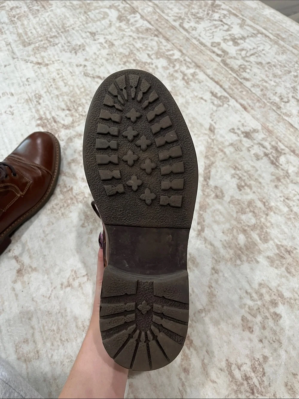 Kohl's Brown Leather Lace-Up Ankle Boots